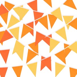 MARFOREVER 30Pcs Fall Pennant Banners, 28Ft Thanksgiving Fabric Triangle Flags Bunting Garland Harvest Autumn Banner for Baby Shower Nursery Garden Wedding Engagement Anniversary Party Decorations