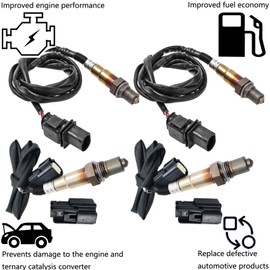 Dropwater 2 Pairs Upstream and Downstream O2 Oxygen Sensors Replacement for Ford 2014 2013 2012 2011 Mustang,Replaces#234-5097 234-4490,Set of 4pcs
