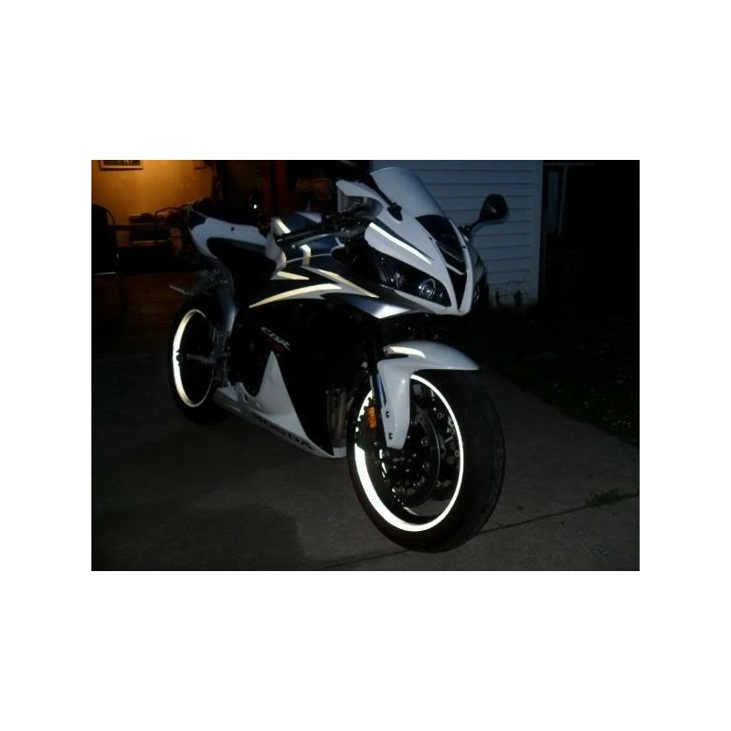 CGD Graphics REFLECTIVE MOTORCYCLE RIM WRAP INNER WHEEL DECALS STICKERS