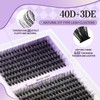Cluster Lashes Extensions Natural 12-16mm Mixed 30D+40D Soft Reusable Individual