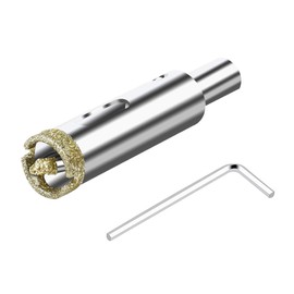 ASNOMY 5/8Inch Diamond Hole Saw with Pilot Drill Bit,Diamond Tip Coated Hole Saw with Guiding Drill Bit for Glass Ceramic Marble Porcelain Tile Granite Quartz