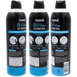 Faultless ReWear Dry Wash Spray for Clothing – Wrinkle Remover, Fabric Refresher Spray, Captures Odors – Like Dry Shampoo for Clothes: Fresh Look W/Out Laundry, 20oz 4Pack