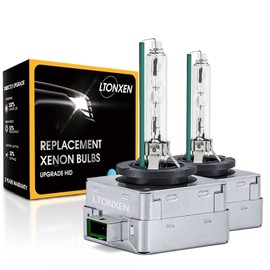 LTONXEN D3S HID Headlight Bulbs, 6000K Diamond White Xenon HID Headlight Bulbs, Direct Replacement for 12V Car Lights Bulb, 35W HID Bulb D3S with Perfect Performance - Pack of 2