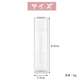 Lip Balm Tube Lipstick Tube Rotatable Transparent Empty Bottle Refill Cosmetic Container for DIY (Set of 10)