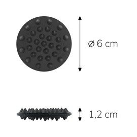 Oehlbach Shock Absorber | Effective and High Quality Vibration Damper for Subwoofer, Speaker, Amplifier and Turntable | Speaker Feet in Black | Pack of 12