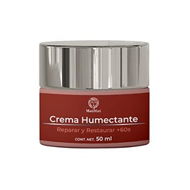 Crema Facial 60años MatiMati Ácido hialurónico, Matrixyl 3000, Pantenol, Vitamina E, Antiedad, Reparadora 50 ml                                       