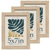 TENIBYC 5x7 Oak Picture Frame with HD Glass - 3pk,