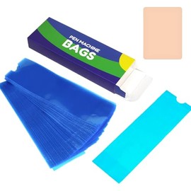 200 pcs Tattoo Machine Covers with Tattoo Practice Skin, Comprehensive Tattoo Machine Kit Cover for Professional Tattooing, Hygienic Tattoo Gun Kit Covers, Disposable Tattoo Machine Covers (Blue)