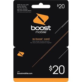 Boost Mobile 20 Dollars Re-Boost Card