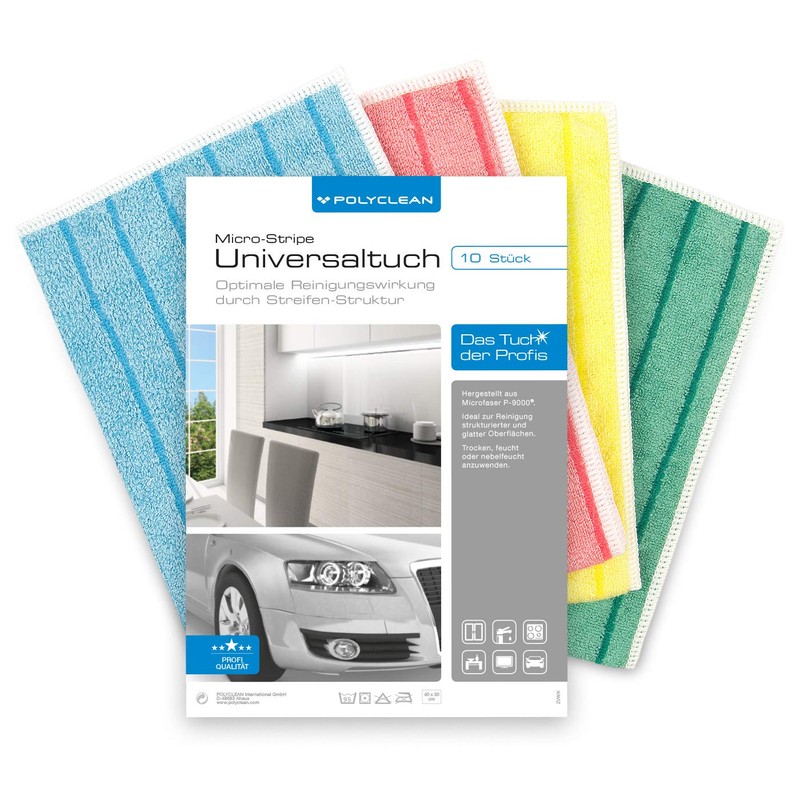 Polyclean Microstripe Universal microfibre cloth.