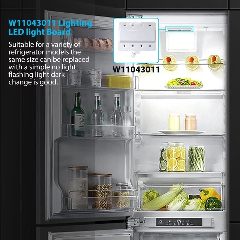 W11043011 Refrigerator Light Assembly LED Module For Whirlpool Models WRX735SDHW00,