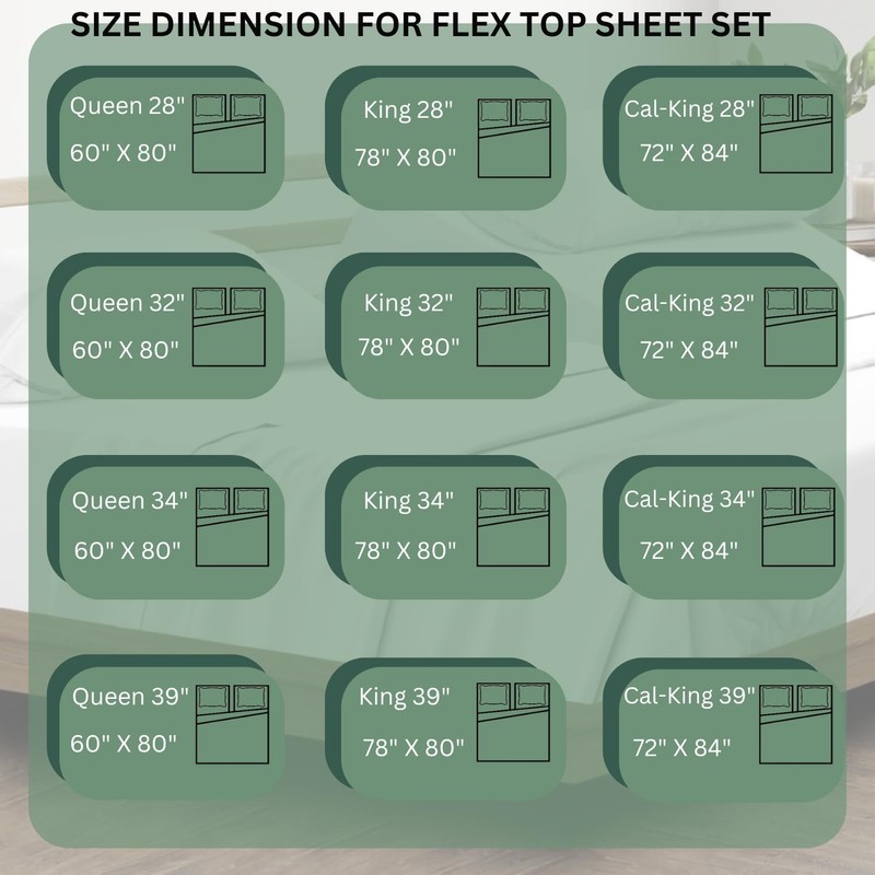 Top Split King Sheets Sets for Adjustable beds, Sheets for