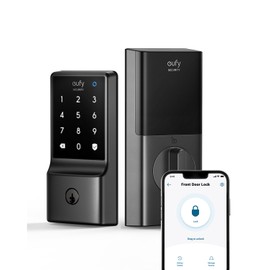 eufy Security Smart Lock C210, Keyless Entry Door Lock, Built-in WiFi Deadbolt, Smart Door Lock, No Bridge Required, Easy Installation, Touchscreen Keypad, App Remote Control, 4 AA Batteries Included