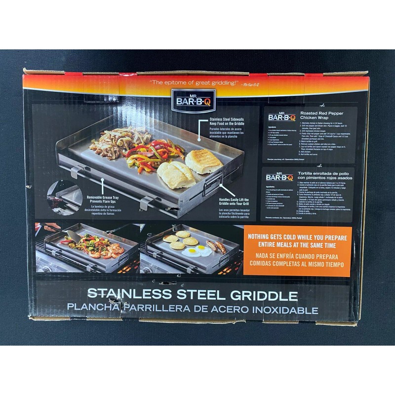 Mr. Bar-B-Q 08630Y Mr. Bar-B-Q Stainless Steel Griddle Grilling Cooking