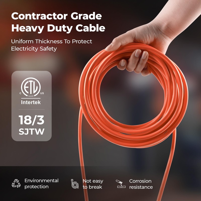 Omlite LED Construction String Lights:50w ETL Certified Industrial LED String