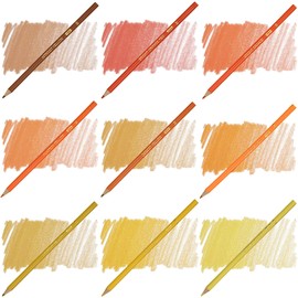 ZZWUAPT Orange Yellow Colored Pencils,Oil Based Wooden Colored Pencil Set for Adults Coloring Books Drawing Sketching Art Supplies 24 Color