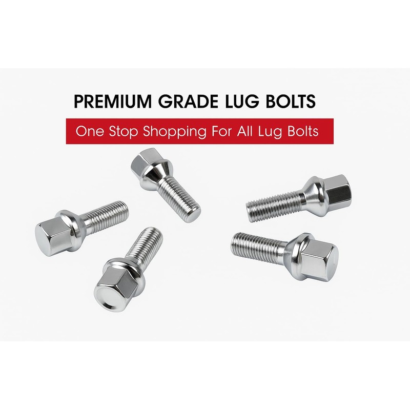 20 Pcs Lug Bolts Conical Bolt 12x1.50 Thread 27mm Shank