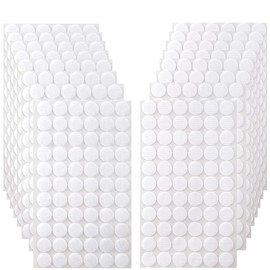 Puntos autoadhesivos blancos para el aula: 1.5 cm, 1000 unidades de círculos de gancho redondos fuertes con parte trasera adhesiva, pequeñas calcomanías extraíbles para manualidades, organización