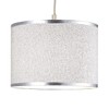 Modern and Designer Mini Diamond Silver Glitter Fabric Lamp Shade