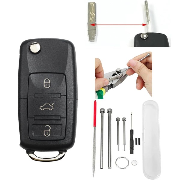 3 Buttons VW Key Fob with Pin Removal Tools For
