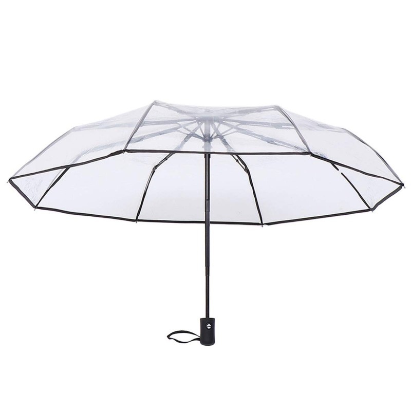 VALICLUD Folding Umbrella Automatic Transparent Umbrella Automatic Open Folding Umbrella