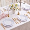 60 Pcs Blue Plastic Plates Set for Wedding Party Guests