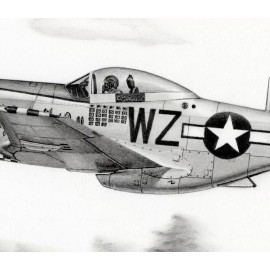 P-51 Mustang "Big Beautiful Doll" Giclee & Iris Art Prints by Willie Jones Jr.