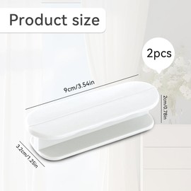 JRYXDS Balkontür Außen 2 Stück Griff Balkontür Ohne Bohren Balkontürgriff Außen Zum Kleben Klebegriff Terrassentür Kunststoff Möbelgriff Weiß