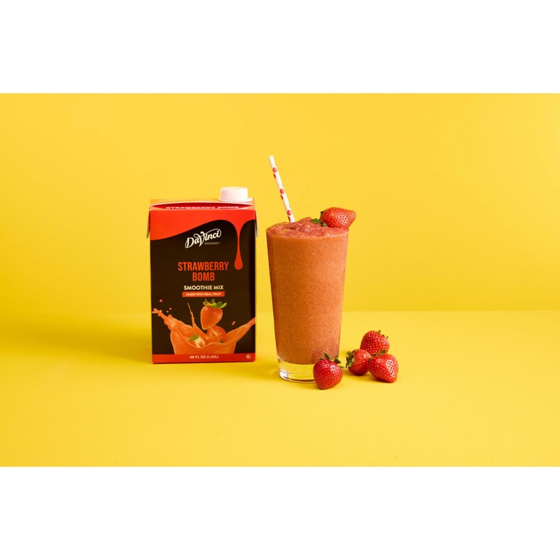 DaVinci Gourmet Strawberry Bomb Smoothie, 48 Fluid Ounces (Pack of