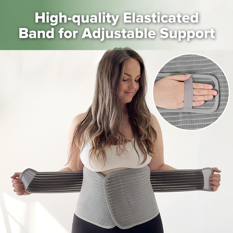 haakaa Postpartum Belly Band, Postpartum Belly Wrap Back Support, Natural