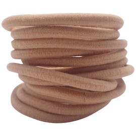 Topkids Accessories Hair Bobbles for Girls and Women, Hair Ties, Hair Bands for Girls, Hair Ties, Ponytail Holder, Hair Accessories for Women, Rubber Bands for Hair (12 Pieces, Beige/Nude)