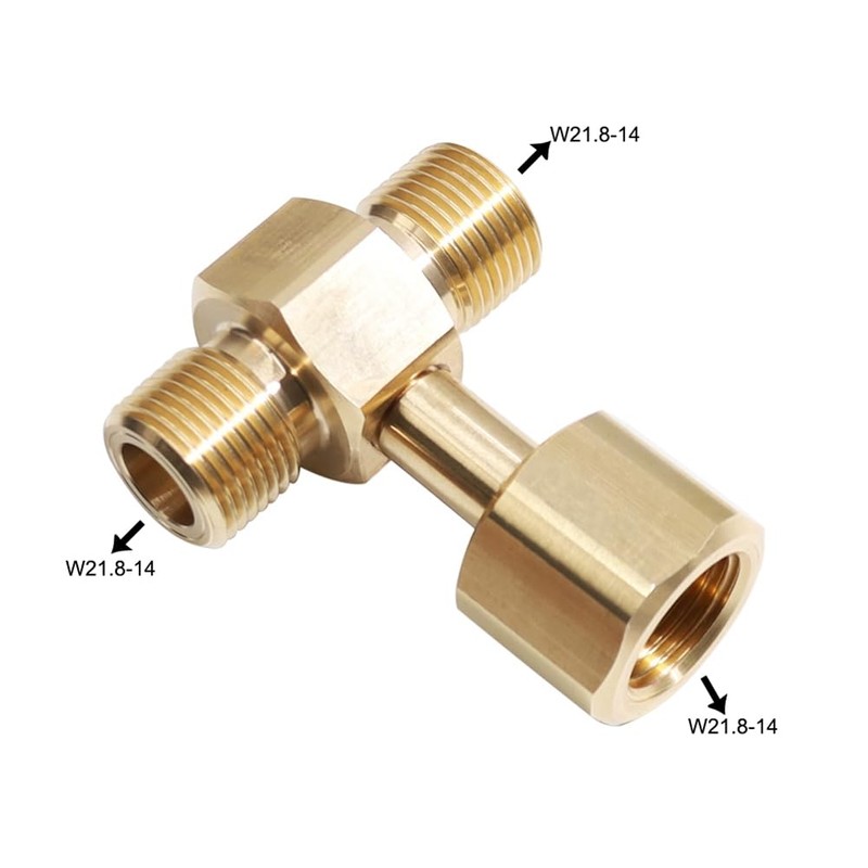 Byttlerom CO2 Tank Adapter CO2 Cylinder Tank W21.8-14 Adapter Converter