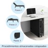Camastro Plegable Portátil con Colchón Acolchado, Negro, 5 Posiciones de