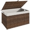 HOOBRO Storage Basket with Lid, 42.3 Gallon (160L) Wicker Basket,