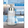 Doiliese Foaming Hand Soap Dispenser Set, 16 oz Large Glass