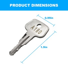 A180 Yakima Cargo roof Carrier Key,Yakima roof Rack Key,SKS roof Rack Key,SKS roof Rack Key for Yakima SKS Roof Racks,Cargo Box, Carrier Racks and Crossbar(Code A180-2 pcs)