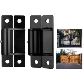 Heavy Duty Gate Hinges 7" 1100LB Capacity with 180° Swing - Bolt On or Weld On Hinges with Roller Bearings for Driveway Gate, Barn Doors, Wooden Fence & Metal Gates (1 Pair)