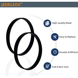 JEDELEOS Replacement Belts for Dirt Devil (Royal) Upright Vacuum Cleaner Style 5 Power Max Pet, Featherlite, Swivel Glide Series, Replace Parts 1LU0310X00, 3720310001 and 1540310001 (Pack of 2)
