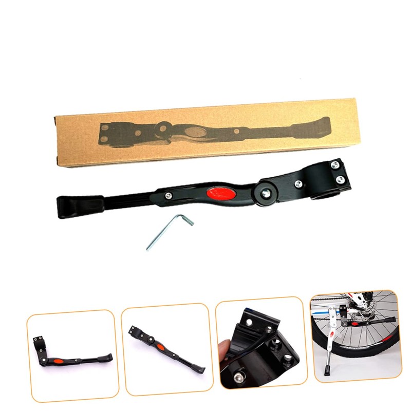 Angoily 1set Aluminum Alloy Bike Kickstand Easy to Install Foot