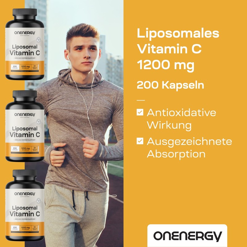 OnEnergy Liposomal Vitamin C 1200 mg – 200 Capsules –