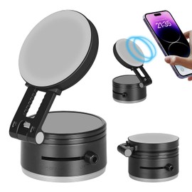 Soporte Magnético para Teléfono, Montura Giratoria de 360°, Plegable y Retráctil, Móvil con Fuertes Ventosas, Soporte para Celular Escritorio para Todos los Teléfonos Móviles Base