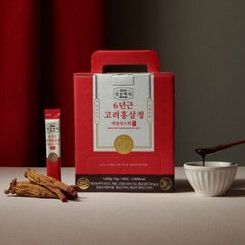 Cheongchunbaekseo 청춘백서 홍삼 6년근 고려홍삼정 데일리스틱 골드 1BOX 대용량 진세노사이드 Youth White Paper Red Ginseng 6-Year Root Korean Red Ginseng Extract Daily Stick Gold 1BOX Large Capacity Ginsenosides