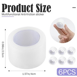 YOLUFER 6 Pcs Heel Stickers Protector, Heel Stickers Tape Cushions, Invisible High Heels Tape for Preventing blisters