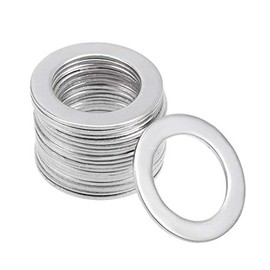 sourcing map 20 Pcs 12mm x 20mm x 0.8mm 304 Stainless Steel Flat Washer for Screw Bolt