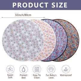 Clysee 4 Pack Washable Whelping Pad Whelping Supplies Absorbent Reusable Puppy Training Pads Reusable Dog Mat for Floor Non Slip Washable Pee Mat for Dogs(Fresh Color,32 Inch)
