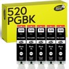 Happy Printer 5 Printer Cartridges Compatible with Canon PGI-520 PGBK
