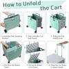 Folding Utility Cart Portable Rolling Crate Handcart with Durable Heavy