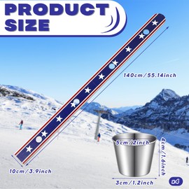 MiniInflat Shot Board Stainless Steel Shot Glass Set Board with 4 Stainless Steel Glasses Vintage Drinking Ski Party Decorations Glass Board for Family Reunion winter Christmas Party