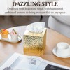 MyGift Modern Hammered Brass Tone Metal Cube Facial Tissue Box