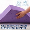 SINWEEK 1.5 Inch Gel Memory Foam Mattress Topper Ventilated Soft